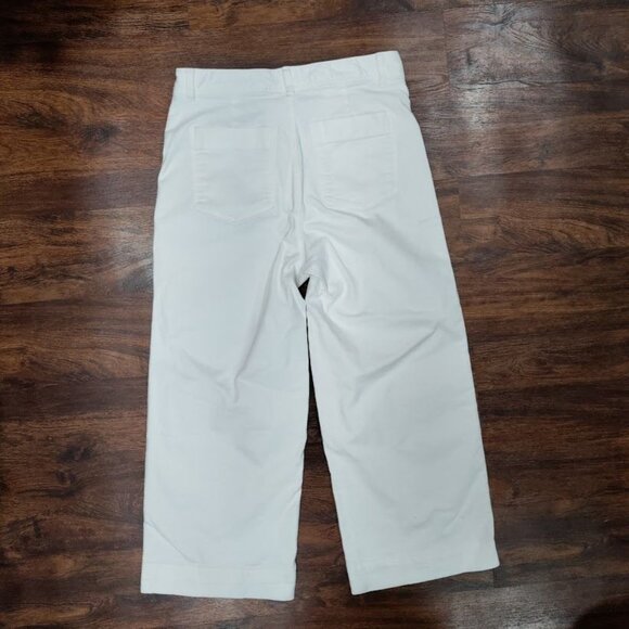 GAP Chic White High Rise Wide Leg Cropped Jeans Women's Size 12 - Picture 2 of 9